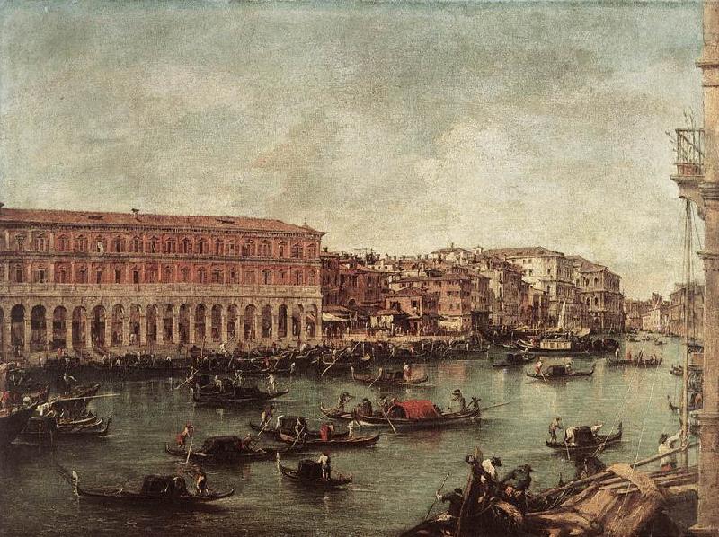 GUARDI, Francesco The Grand Canal at the Fish Market (Pescheria) dg oil painting image